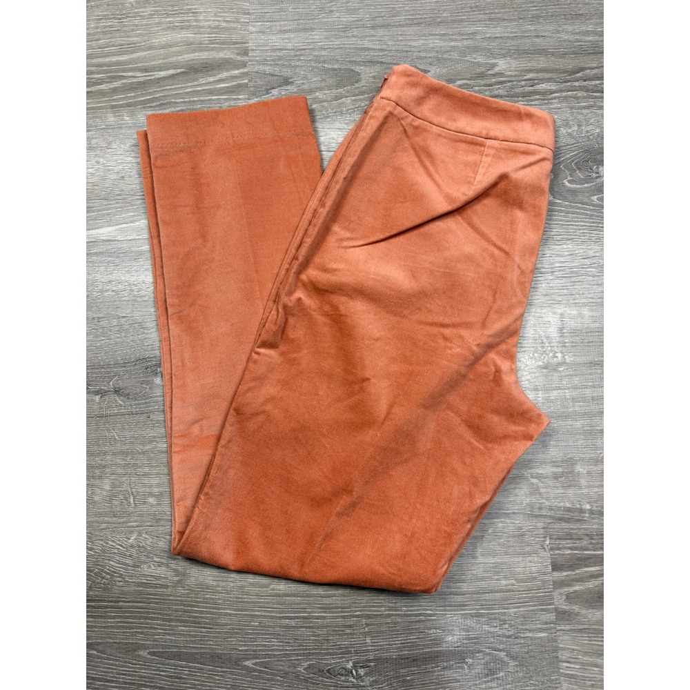 Talbots Heritage Straight Leg Pants Orange Coral Cotton Blend Size 8